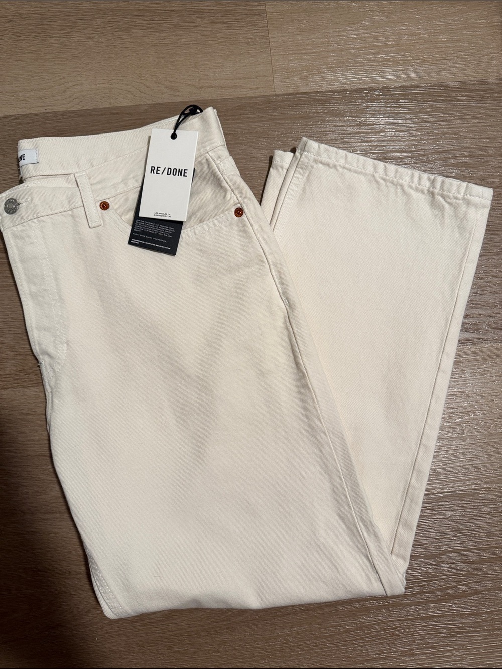 Re/Done Straight LegOff-White Straight Jeans